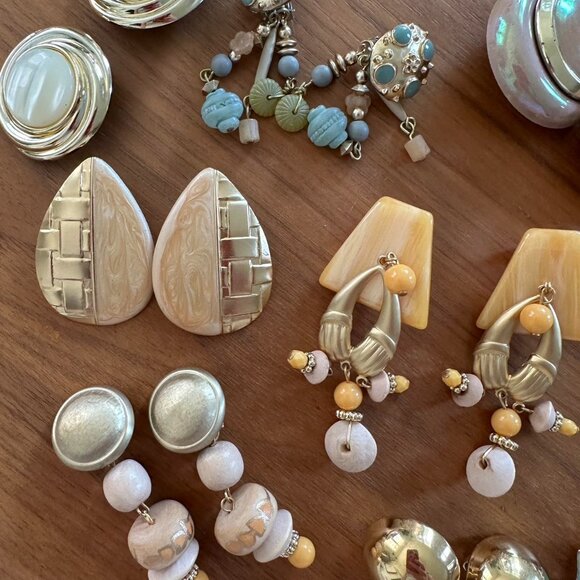 Vintage Clip-On Earrings Lot – Mermaidcore, Fairycore, Ethereal Mix - Picture 2 of 7